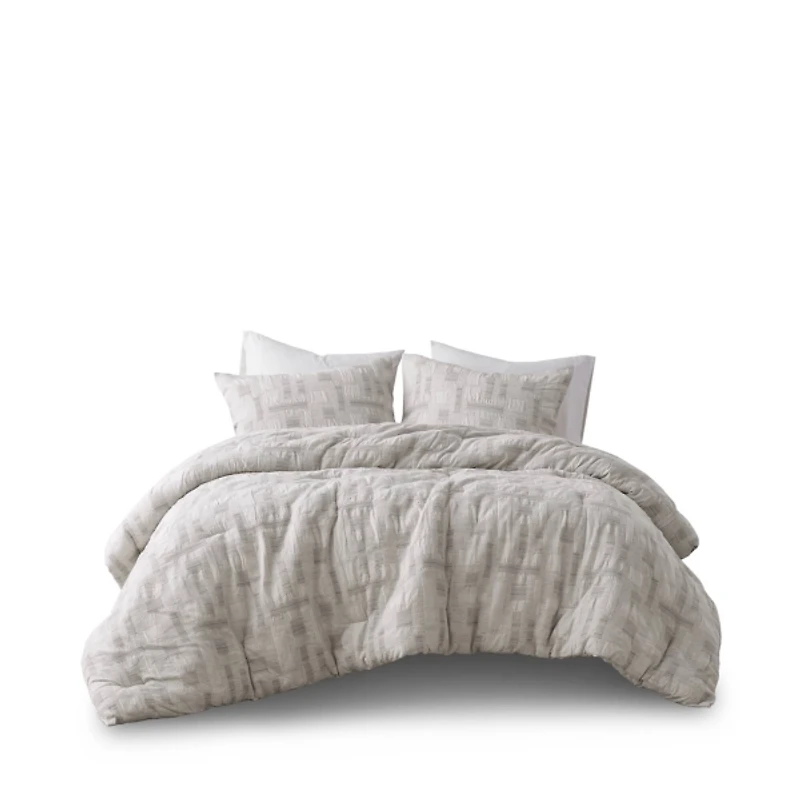 Ink + Ivy Gray Patchwork 3-pc. Queen Comforter Set