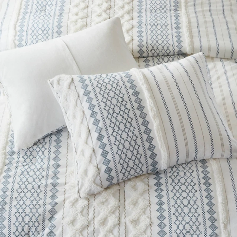 Ink + Ivy Blue Imani 3-pc. Queen Comforter Set