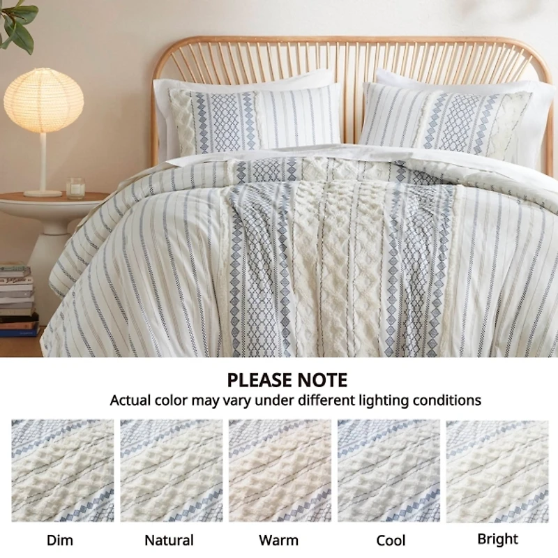 Ink + Ivy Blue Imani 3-pc. Queen Comforter Set