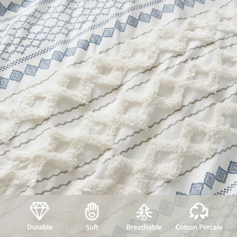 Ink + Ivy Blue Imani 3-pc. King Comforter Set