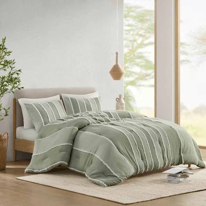 Ink + Ivy Green Shay 3-pc Full/Queen Comforter Set