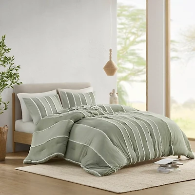 Ink + Ivy Green Shay 3-pc Full/Queen Comforter Set