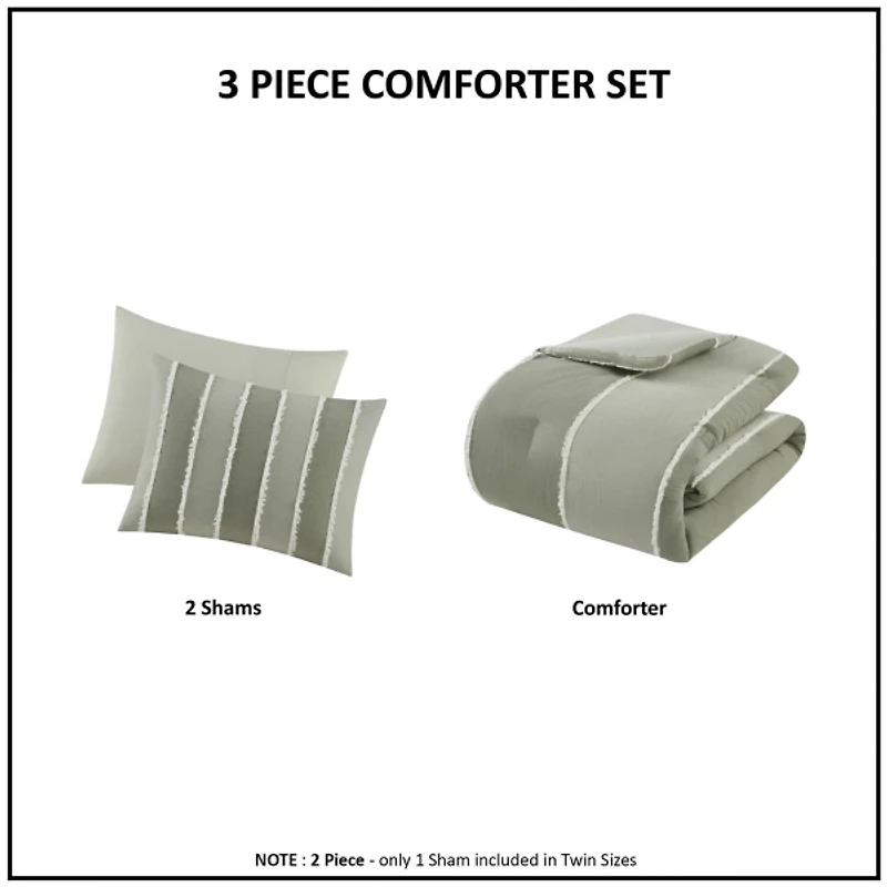 Ink + Ivy Green Shay 3-pc King Comforter Set