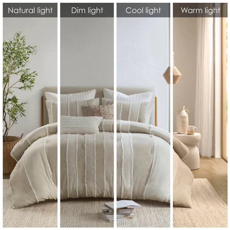 Ink + Ivy Tan Shay 3-pc Full/Queen Comforter Set