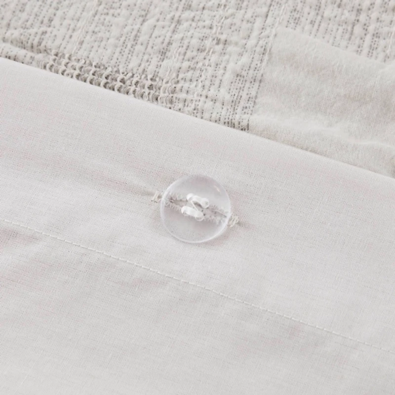 Ink + Ivy Gray Patch 3-pc. Queen Duvet Cover Set