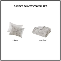 Ink + Ivy Gray Patch 3-pc. King Duvet Cover Set