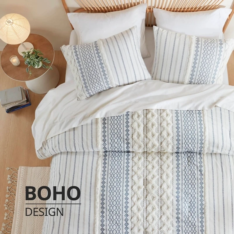 Ink + Ivy Blue Imani 3-pc. Queen Duvet Cover Set