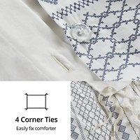 Ink + Ivy Blue Imani 3-pc. King Duvet Cover Set