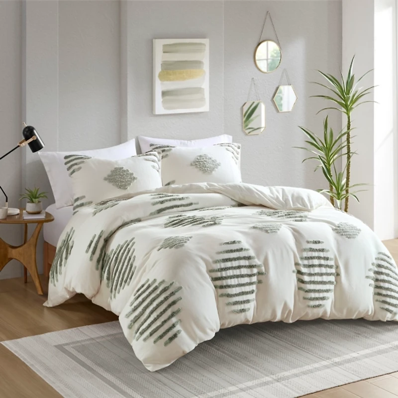 Ink + Ivy Tahli 3-pc.King Duvet Cover Set