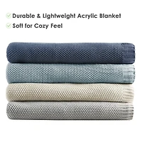 Ink + Ivy Blue Bree Knit King Blanket