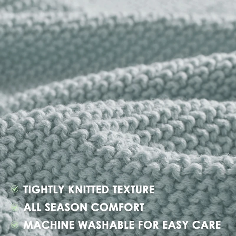 Ink + Ivy Blue Bree Knit Throw