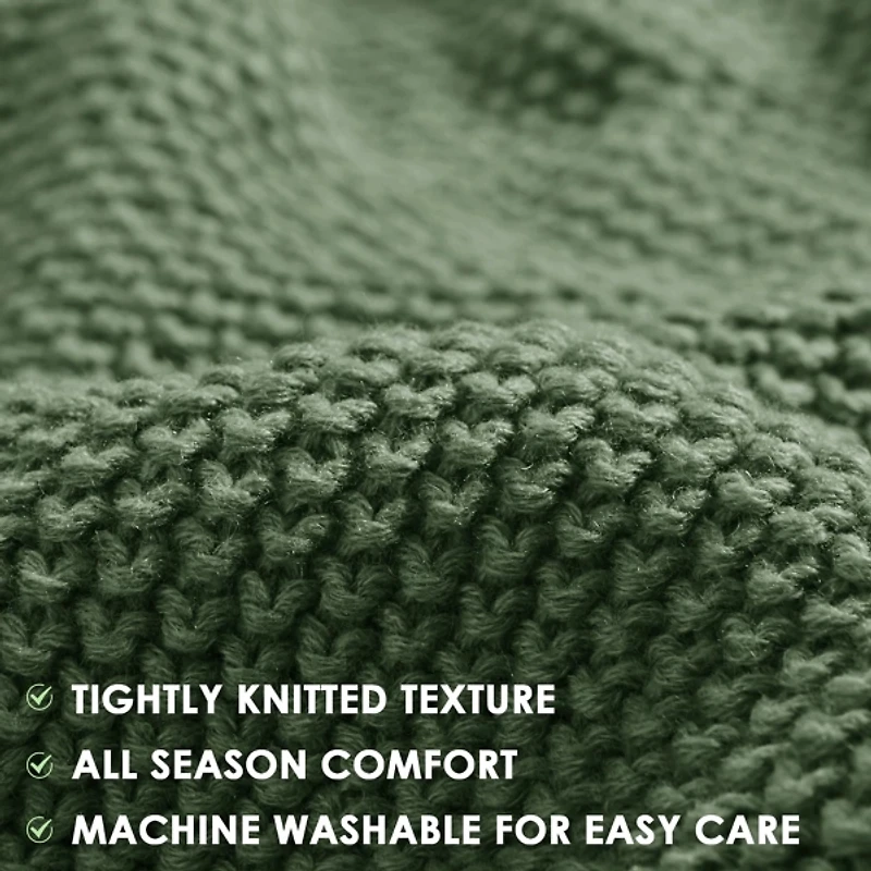 Ink + Ivy Green Bree Knit Throw