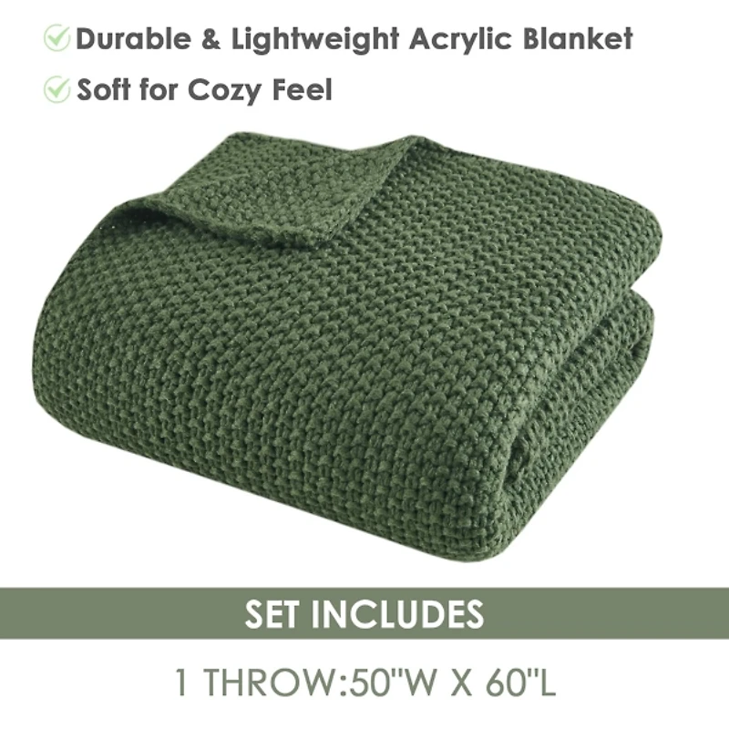 Ink + Ivy Green Bree Knit Throw