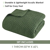 Ink + Ivy Green Bree Knit Throw