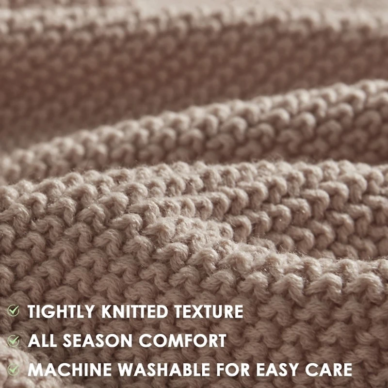 Ink + Ivy Brown Bree Knit Throw