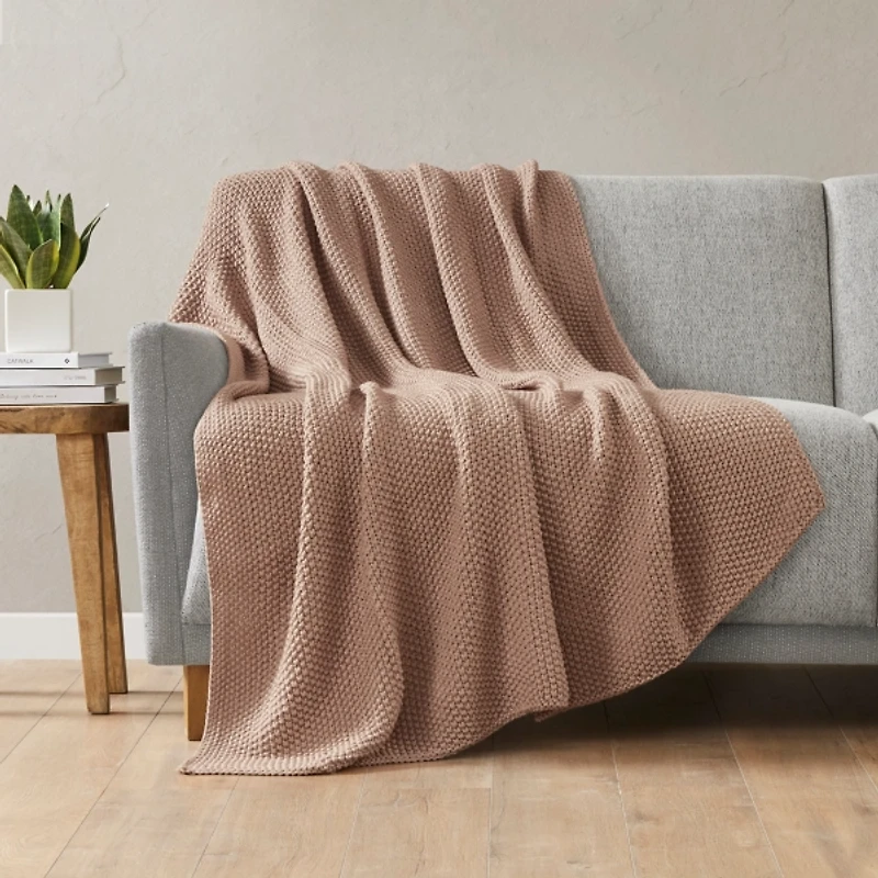 Ink + Ivy Brown Bree Knit Throw