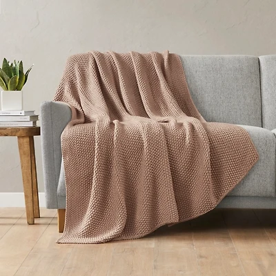 Ink + Ivy Brown Bree Knit Throw