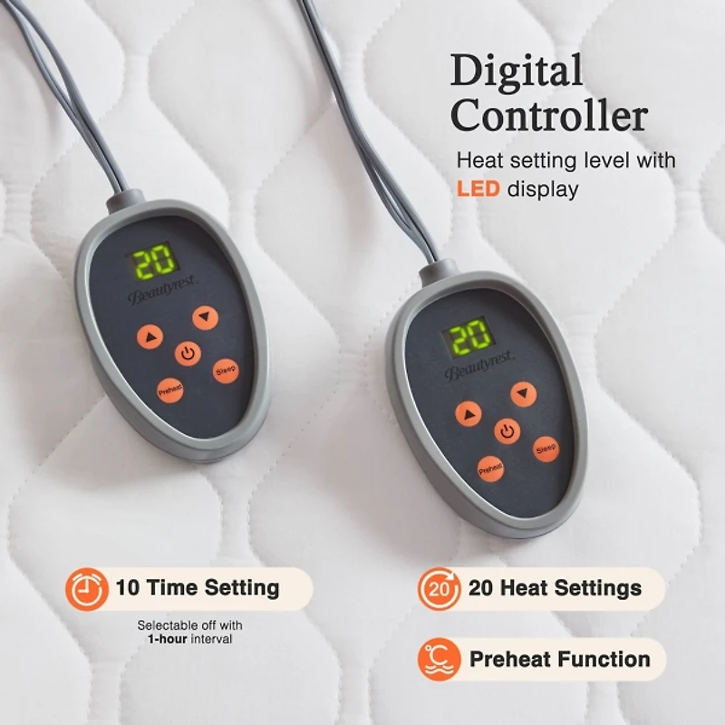 Beautyrest Heated Deep Pocket Twin Mattress Pad