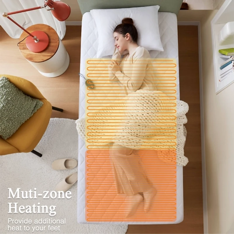 Beautyrest Heated Cotton Blend Twin Mattress Pad