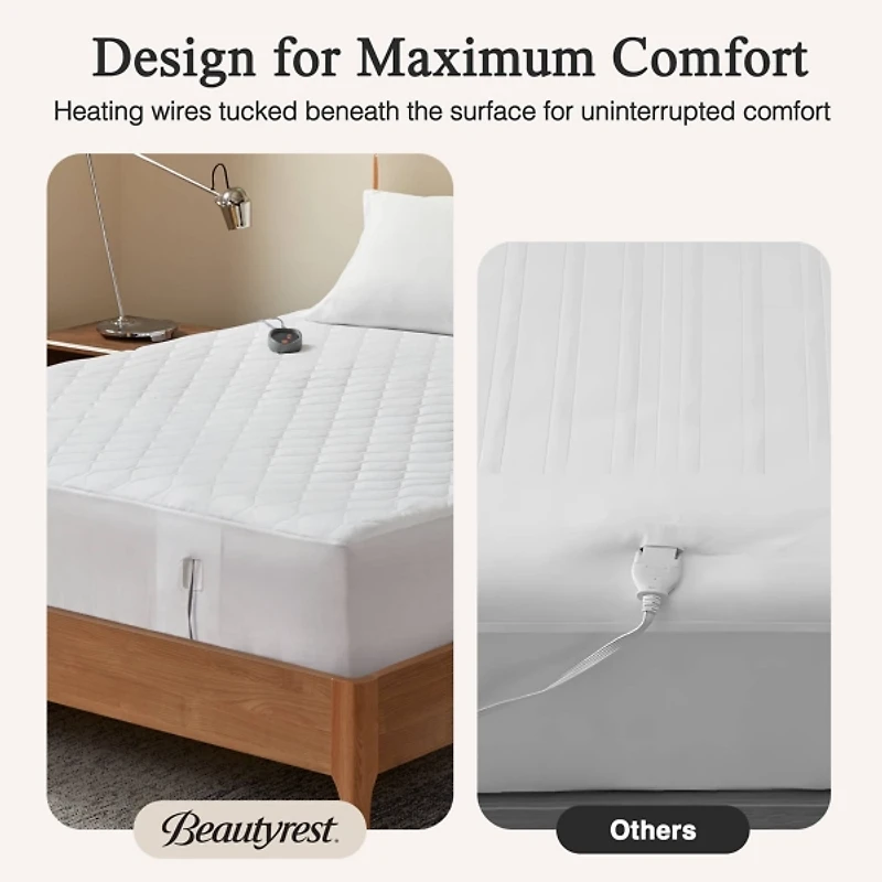 Beautyrest Heated Scotchgard Queen Mattress Pad