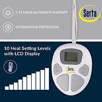 Serta Heated Microfiber Twin Mattress Pad