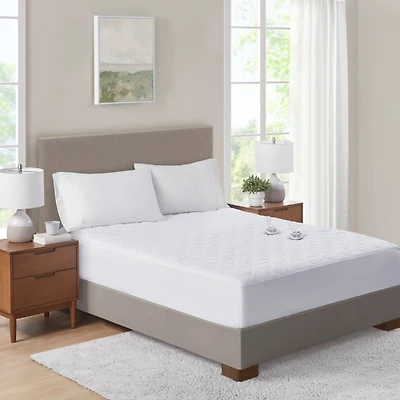 Serta Heated Microfiber Twin Mattress Pad