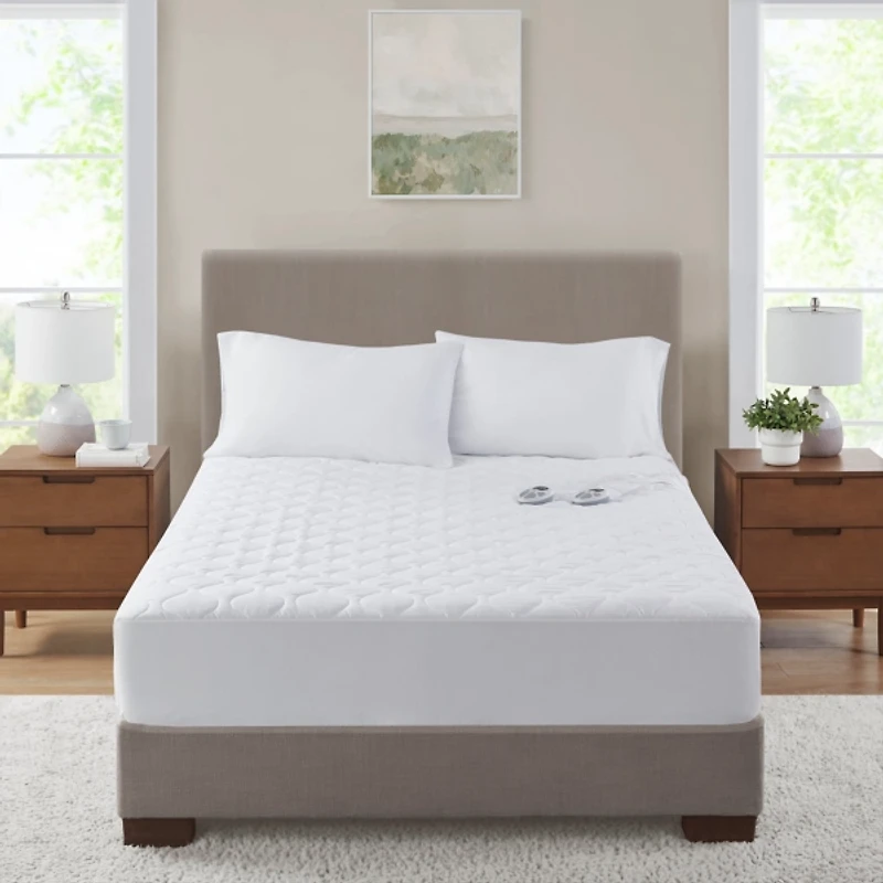 Serta Heated Microfiber Twin XL Mattress Pad