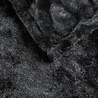 Beautyrest Duke Black Heated Faux Fur Throw
