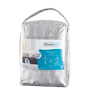 Beautyrest Duke Gray Heated Faux Fur Throw