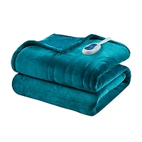 Beautyrest Berber Teal Microlight Heated Throw
