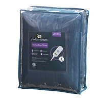Serta Navy Heated Sherpa Throw
