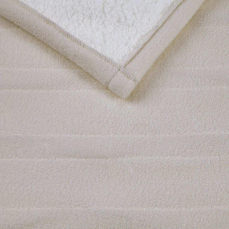 Serta Tan Heated Sherpa Throw