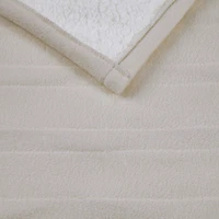 Serta Tan Heated Sherpa Throw