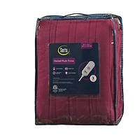 Serta Red Heated Sherpa Throw