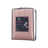 Serta Pink Heated Shaggy Faux Fur Throw