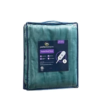 Serta Turquoise Heated Plush Throw