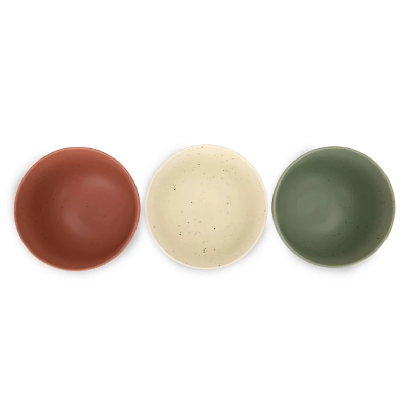 Ribbed Speckled Ceramic Bowls