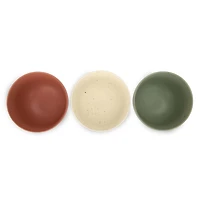 Ribbed Speckled Ceramic Bowls