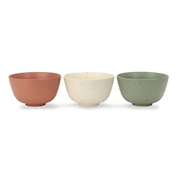 Ribbed Speckled Ceramic Bowls
