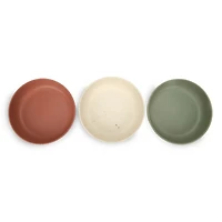 Ribbed Speckled Ceramic Bowls, 8 in.