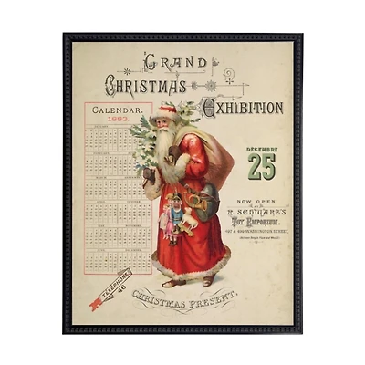 Christmas Santa Claus Collage Framed Art Print