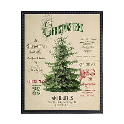 Christmas Tree Collage Framed Art Print
