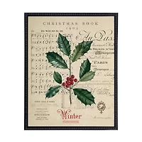 Christmas Holly Collage Framed Art Print