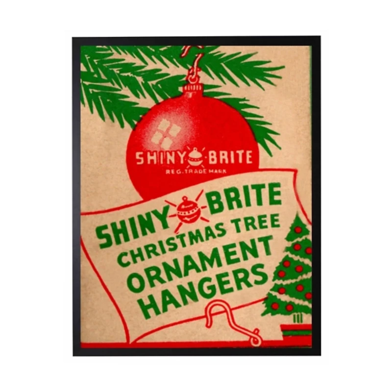 Shiny Brite Ornament Christmas Framed Art Print