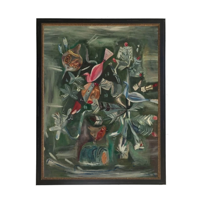 Christmas Ornament Gold Bead Framed Art Print