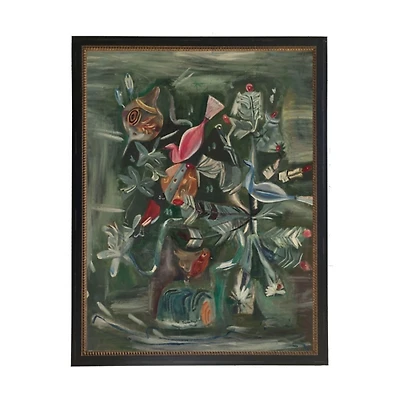 Christmas Ornament Gold Bead Framed Art Print