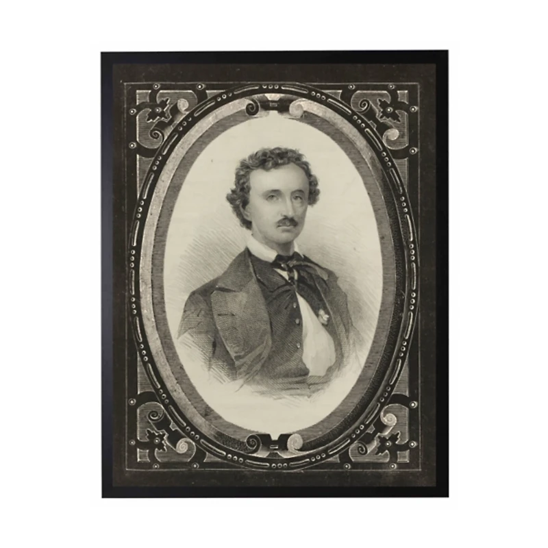 Edgar Allan Poe Portrait Framed Art Print