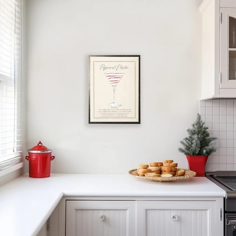 Peppermint Martini Pewter Framed Art Print