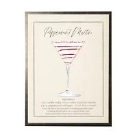 Peppermint Martini Pewter Framed Art Print