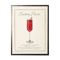 Cranberry Mimosa Pewter Framed Art Print